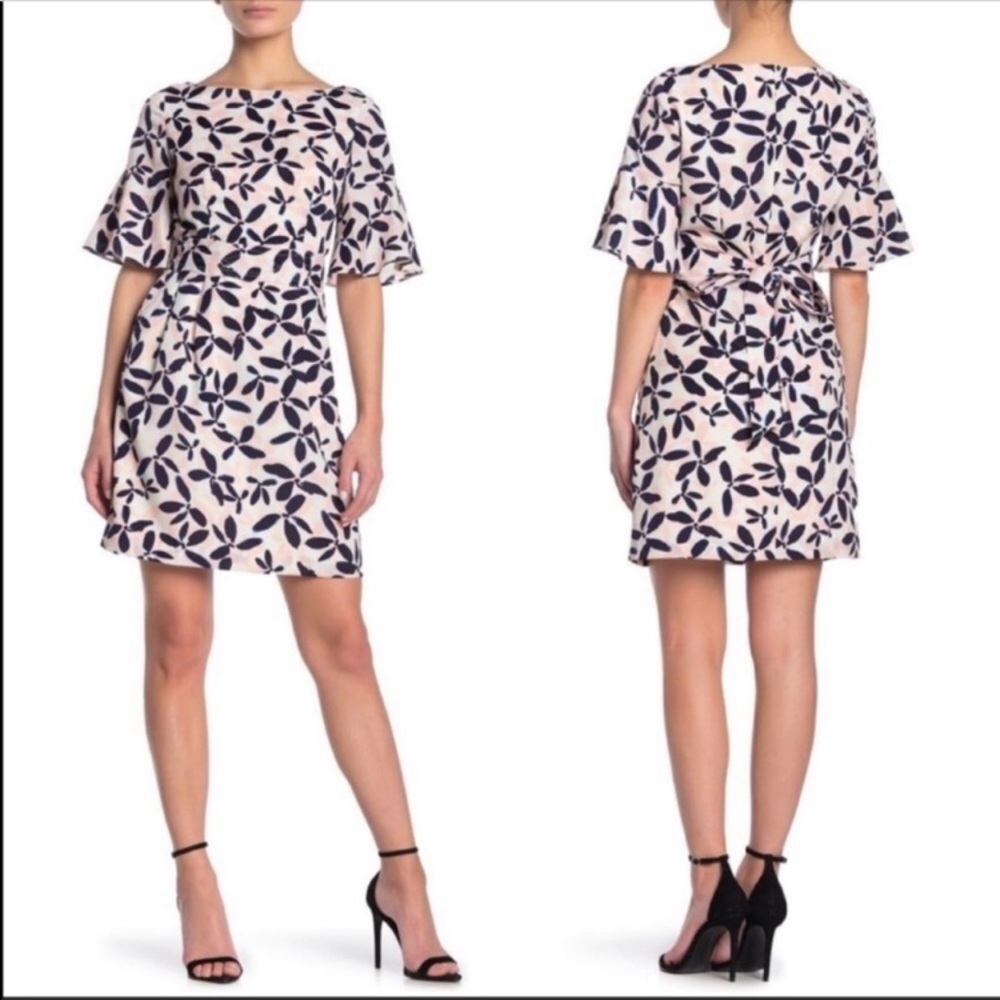 NWT- Eliza J bell sleeve floral shift dress Sz 6
